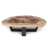 Valerie Petrified Wooden Geometric Coffee Table Coffee Tables LOOMLAN By Urbia