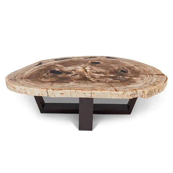 Valerie Petrified Wooden Geometric Coffee Table Coffee Tables LOOMLAN By Urbia