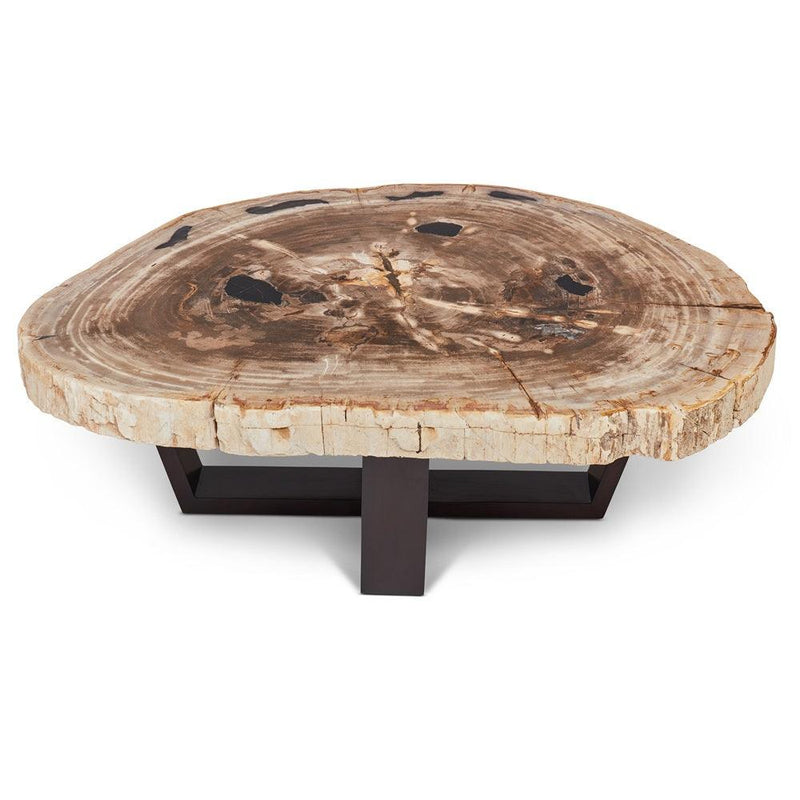 Valerie Petrified Wooden Geometric Coffee Table Coffee Tables LOOMLAN By Urbia