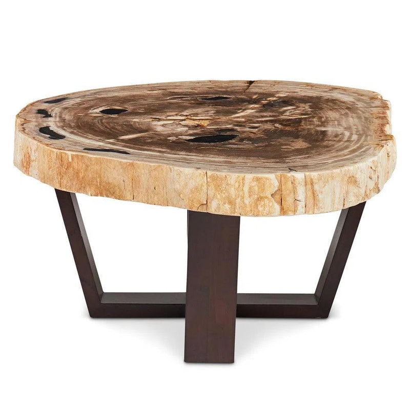 Valerie Petrified Wooden Geometric Coffee Table Coffee Tables LOOMLAN By Urbia