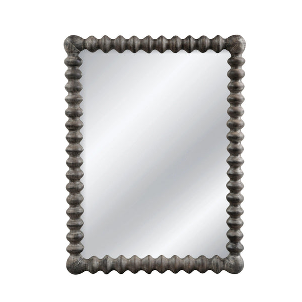 Vallente Wood Black Vertical Wall Mirror Wall Mirrors LOOMLAN By Bassett Mirror