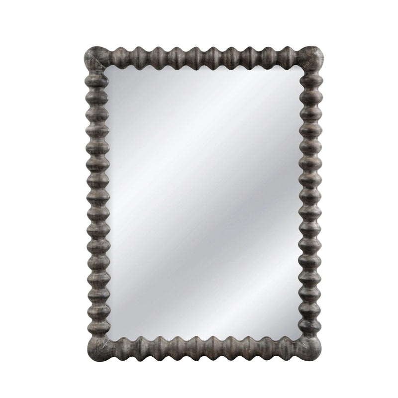 Vallente Wood Black Vertical Wall Mirror Wall Mirrors LOOMLAN By Bassett Mirror