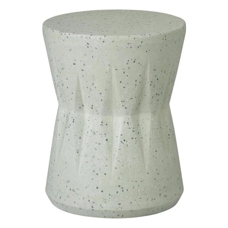 Valor 18 in. Round Terrazzo Garden Stool Outdoor Stools LOOMLAN By Emissary