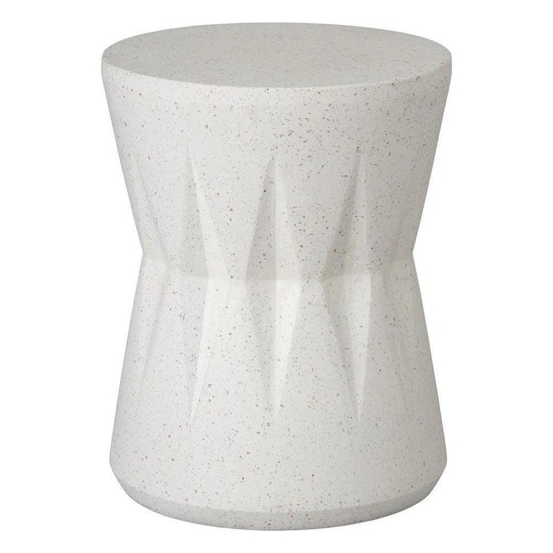 Valor 18 in. Round Terrazzo Garden Stool Outdoor Stools LOOMLAN By Emissary