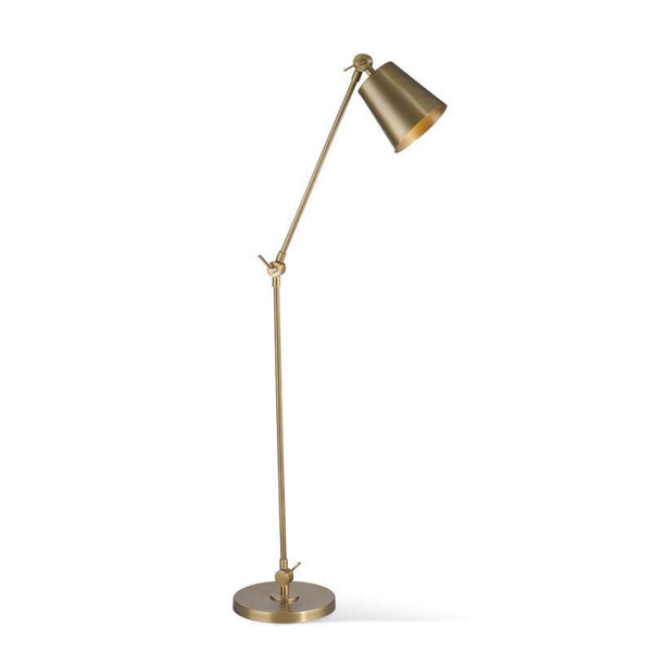 Van Metal Gold Floor Lamp Floor Lamps LOOMLAN By Bassett Mirror