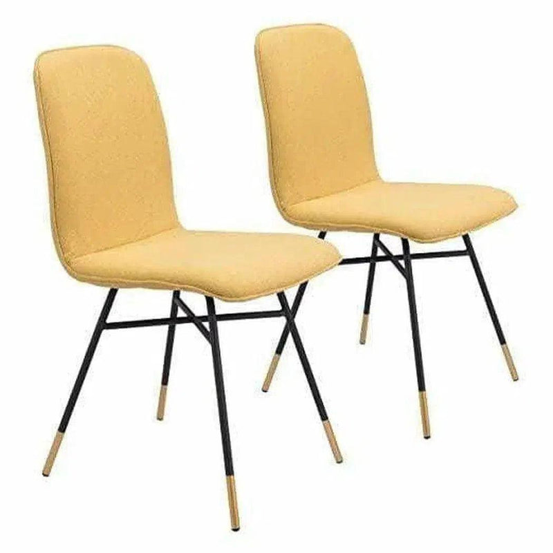 Var Polyester Upholstered Armless Dining Chair (Set Of 2)