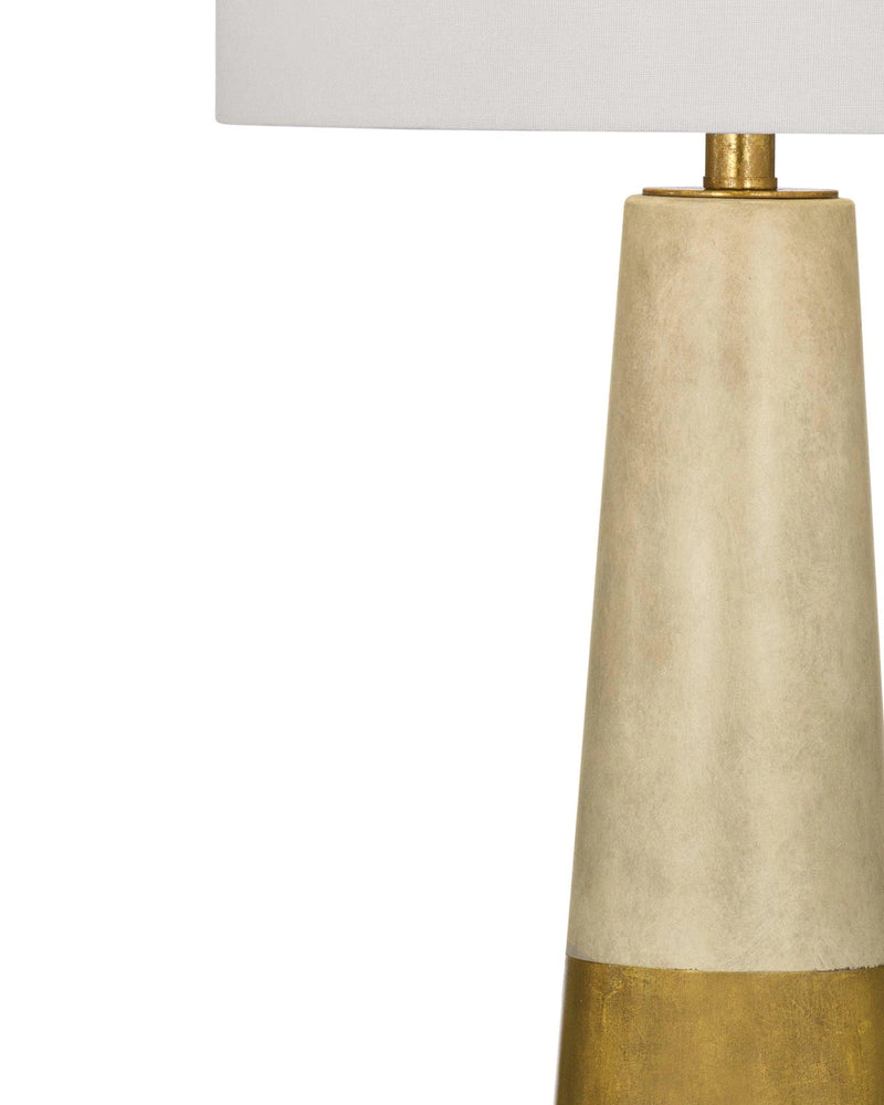 Vargas Cement Gold Table Lamp Table Lamps LOOMLAN By Bassett Mirror