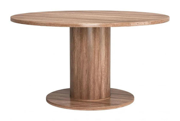 Vault 2 in 1 Wood Brown Round Table Dining Tables LOOMLAN By Zuo Modern