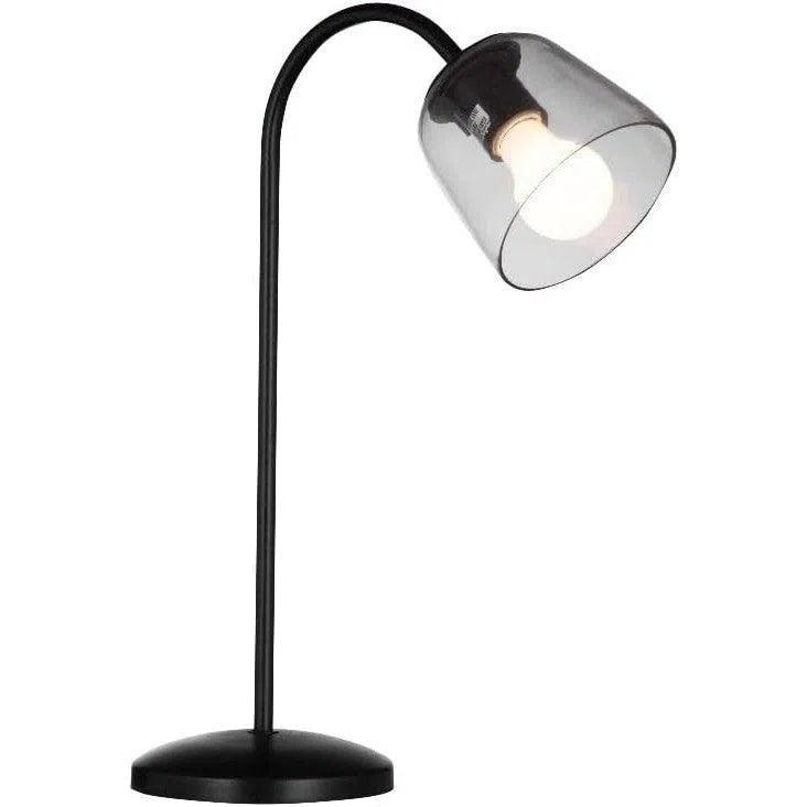 Veen Iron and Aluminum Black Desk Lamp Table Lamps LOOMLAN By Bassett Mirror