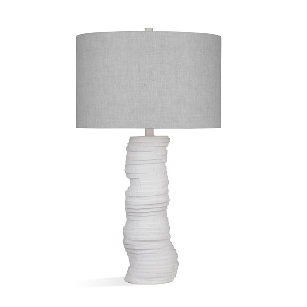 Veers Polyresin White Table Lamp Table Lamps LOOMLAN By Bassett Mirror