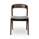 Velma Boucle Upholstered Wooden Armless Side Chair Dining Chairs LOOMLAN By Urbia