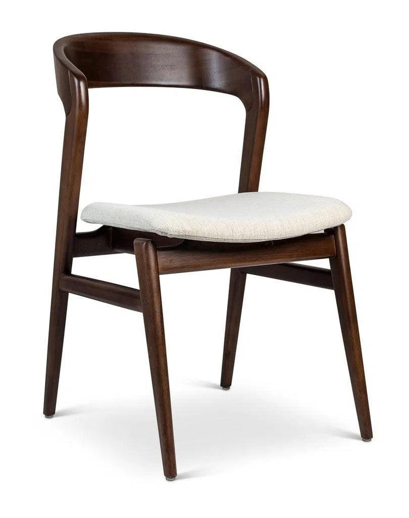 Velma Boucle Upholstered Wooden Armless Side Chair Dining Chairs LOOMLAN By Urbia