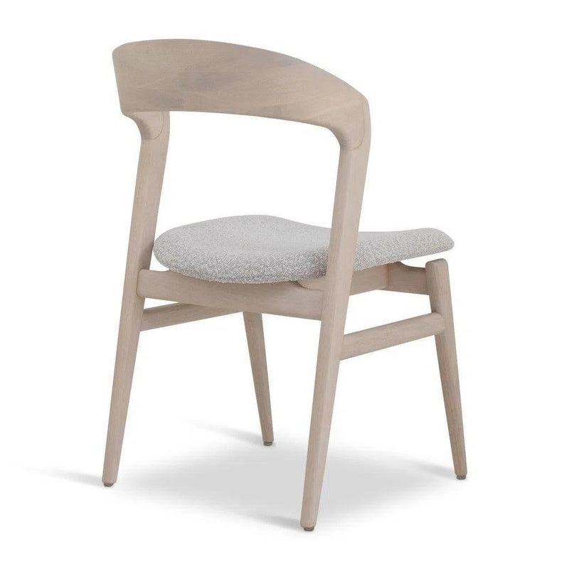 Velma Boucle Upholstered Wooden Armless Side Chair Dining Chairs LOOMLAN By Urbia