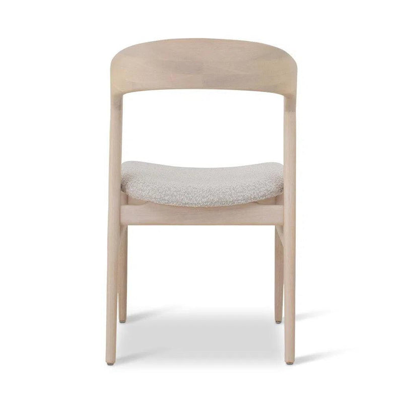 Velma Boucle Upholstered Wooden Armless Side Chair Dining Chairs LOOMLAN By Urbia