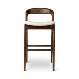 Velma Boucle Upholstered Wooden Bar Stool Bar Stools LOOMLAN By Urbia