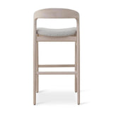 Velma Boucle Upholstered Wooden Bar Stool Bar Stools LOOMLAN By Urbia