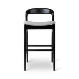 Velma Boucle Upholstered Wooden Bar Stool Bar Stools LOOMLAN By Urbia