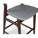 Velma Boucle Upholstered Wooden Counter Stool Counter Stools LOOMLAN By Urbia