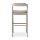 Velma Boucle Upholstered Wooden Counter Stool Counter Stools LOOMLAN By Urbia