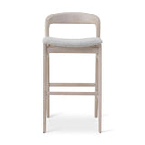 Velma Boucle Upholstered Wooden Counter Stool Counter Stools LOOMLAN By Urbia