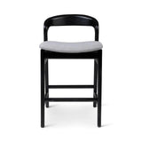 Velma Boucle Upholstered Wooden Counter Stool Counter Stools LOOMLAN By Urbia