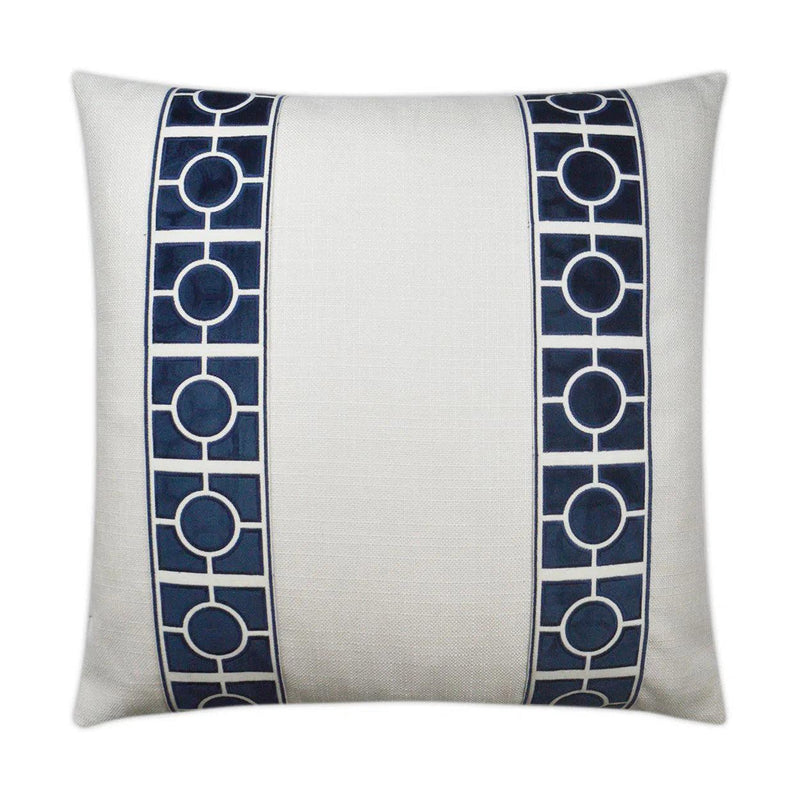 Vendome Blue Blue Throw Pillow With Insert Throw Pillows LOOMLAN By D.V. Kap