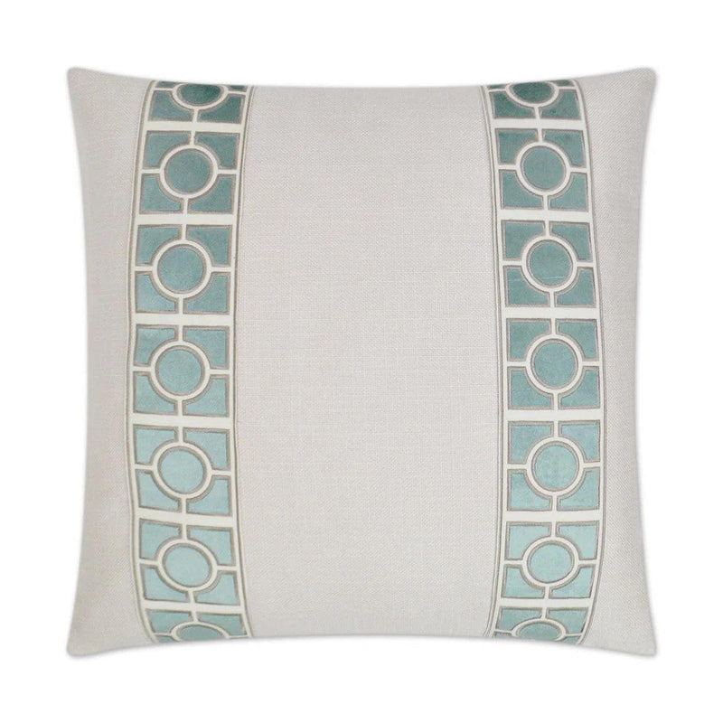 Vendome Seaglass Teal Throw Pillow With Insert Throw Pillows LOOMLAN By D.V. Kap