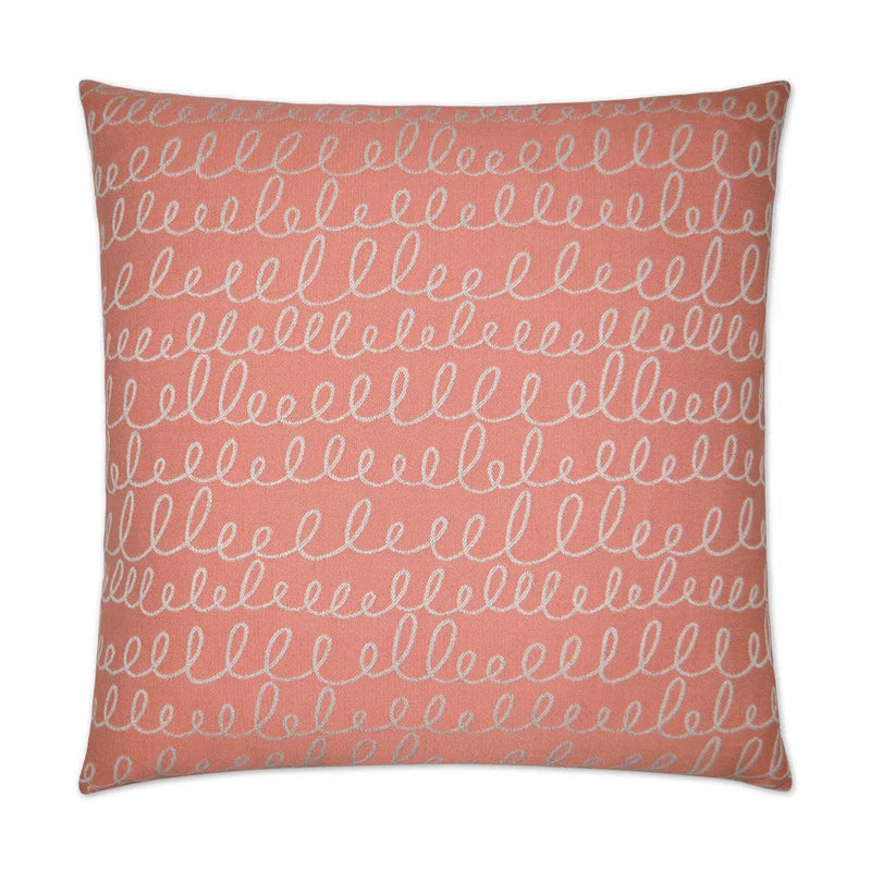 Verbomania Salmon Red Throw Pillow With Insert Throw Pillows LOOMLAN By D.V. Kap