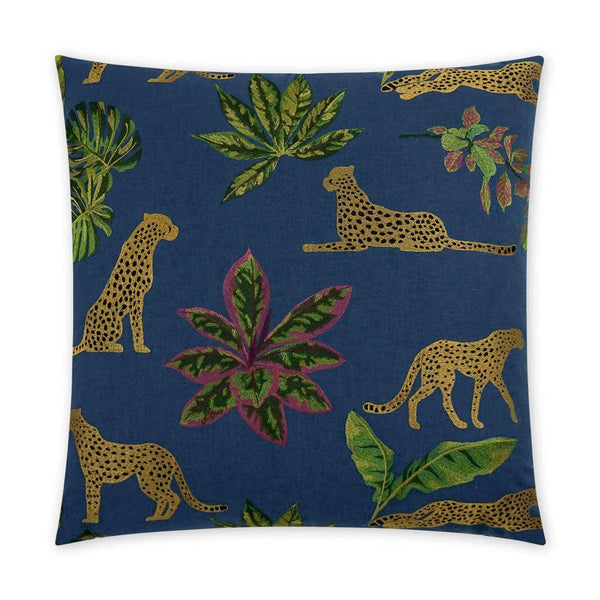 Verdant Lagoon Blue Throw Pillow With Insert Throw Pillows LOOMLAN By D.V. Kap