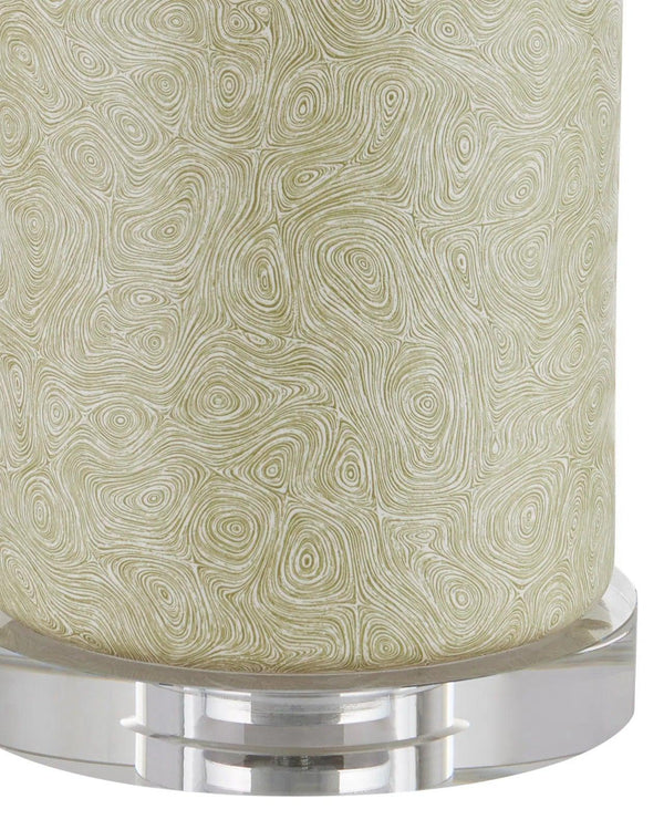 Verdure Cylinder Green Table Lamp Table Lamps LOOMLAN By Currey & Co