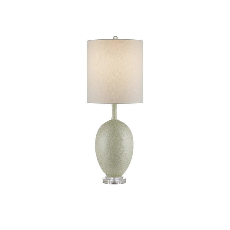 Verdure Porcelain and Optic Crystal Green Table Lamp Table Lamps LOOMLAN By Currey & Co