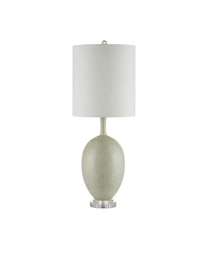 Verdure Porcelain and Optic Crystal Green Table Lamp Table Lamps LOOMLAN By Currey & Co