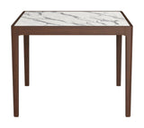 Vernon White Stone and Wood Square Dining Table Dining Tables LOOMLAN By Zuo Modern