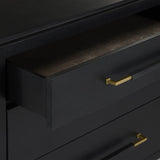 Verona Black Three-Drawer Chest Chests LOOMLAN By Currey & Co