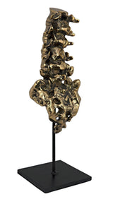 Vertebrae Antique Brass and Steel Sculpture Statues & Sculptures LOOMLAN By Noir