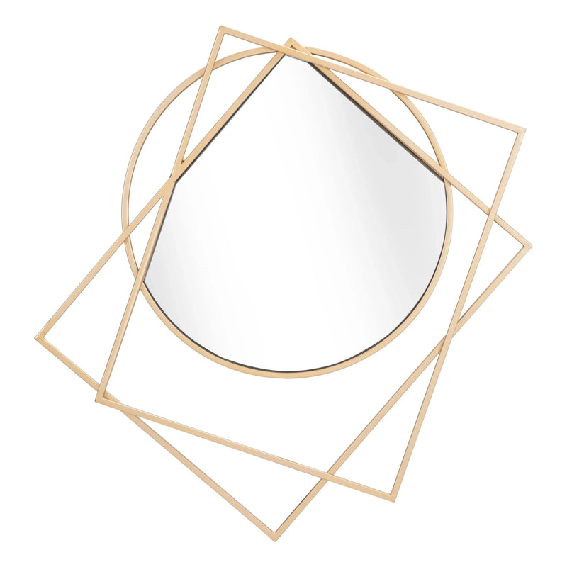 Vertex Mirror Gold Wall Mirrors LOOMLAN By Zuo Modern