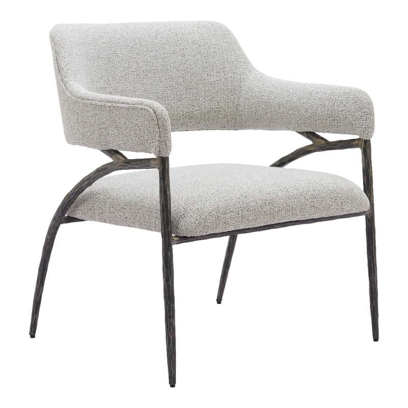 Vesterboro Wood and Steel Gray Accent Arm Chair Accent Chairs LOOMLAN By Zuo Modern