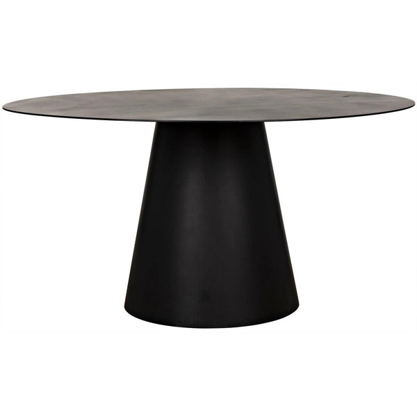 Vesuvius Dining Table, Black Steel Dining Tables LOOMLAN By Noir