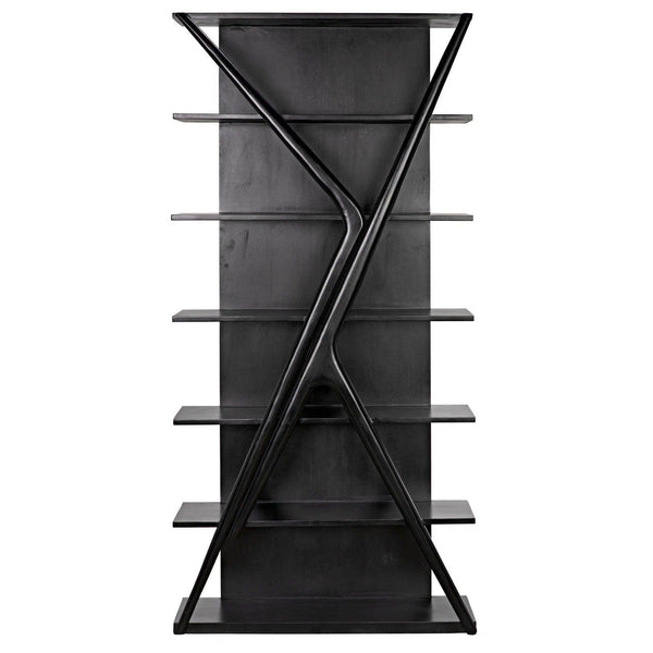 Vetra Bookcase, Hand Rubbed Black Bookcases LOOMLAN By Noir