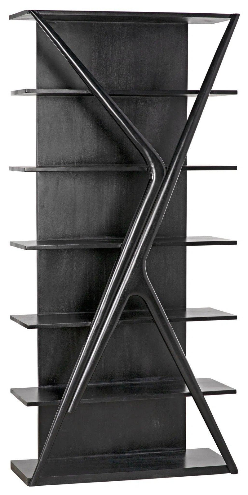 Vetra Bookcase, Hand Rubbed Black Bookcases LOOMLAN By Noir