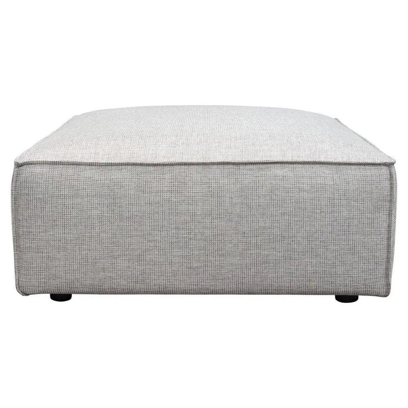 Vice Square Ottoman in Barley Fabric Ottomans LOOMLAN By Diamond Sofa