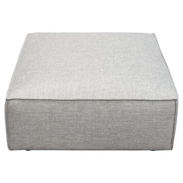 Vice Square Ottoman in Barley Fabric Ottomans LOOMLAN By Diamond Sofa