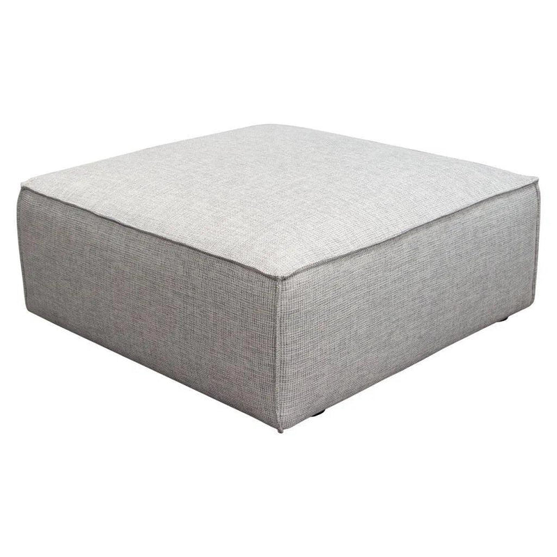 Vice Square Ottoman in Barley Fabric Ottomans LOOMLAN By Diamond Sofa