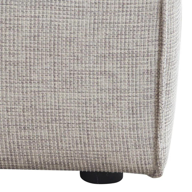 Vice Square Ottoman in Barley Fabric Ottomans LOOMLAN By Diamond Sofa