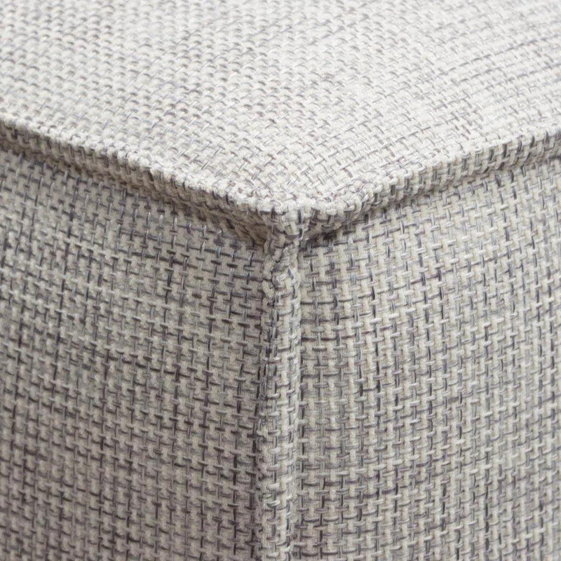 Vice Square Ottoman in Barley Fabric Ottomans LOOMLAN By Diamond Sofa