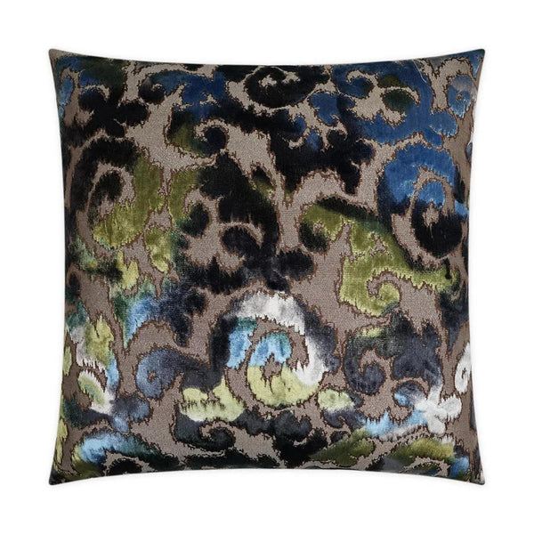 Vicenza Traditional Green Blue Navy Large Throw Pillow With Insert Throw Pillows LOOMLAN By D.V. Kap