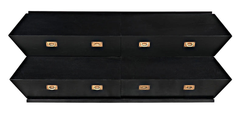 Vico Wood Black Dresser Dressers LOOMLAN By Noir