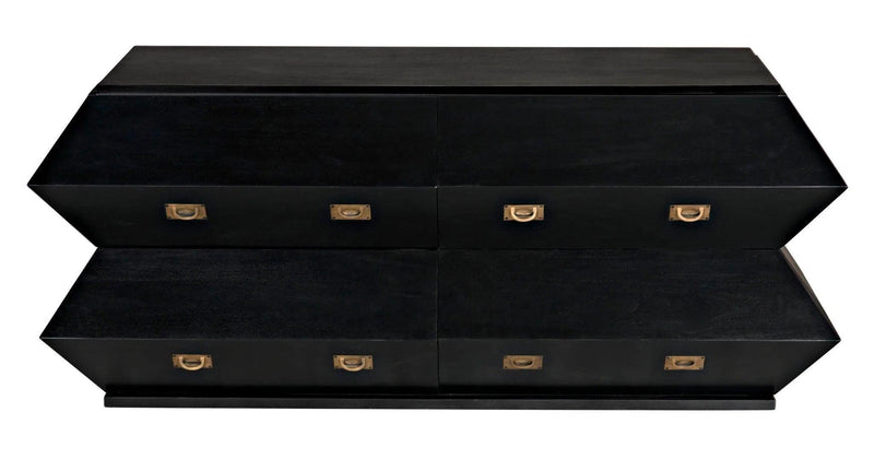 Vico Wood Black Dresser Dressers LOOMLAN By Noir