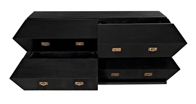 Vico Wood Black Dresser Dressers LOOMLAN By Noir