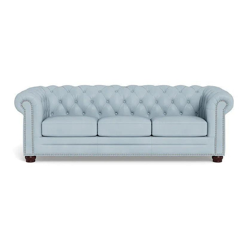 Victoria Leather Chesterfield Sofa Sofas & Loveseats LOOMLAN By Uptown Sebastian